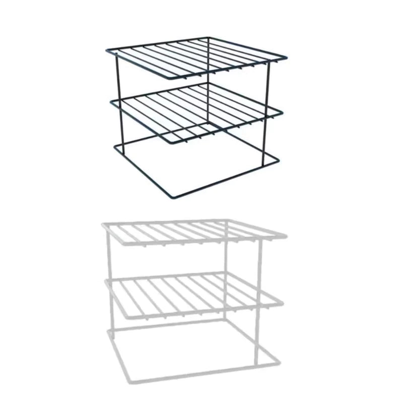 Suporte para Pratos Organizador de Armário 2 Andares em Aço | Cozinha – Lumia