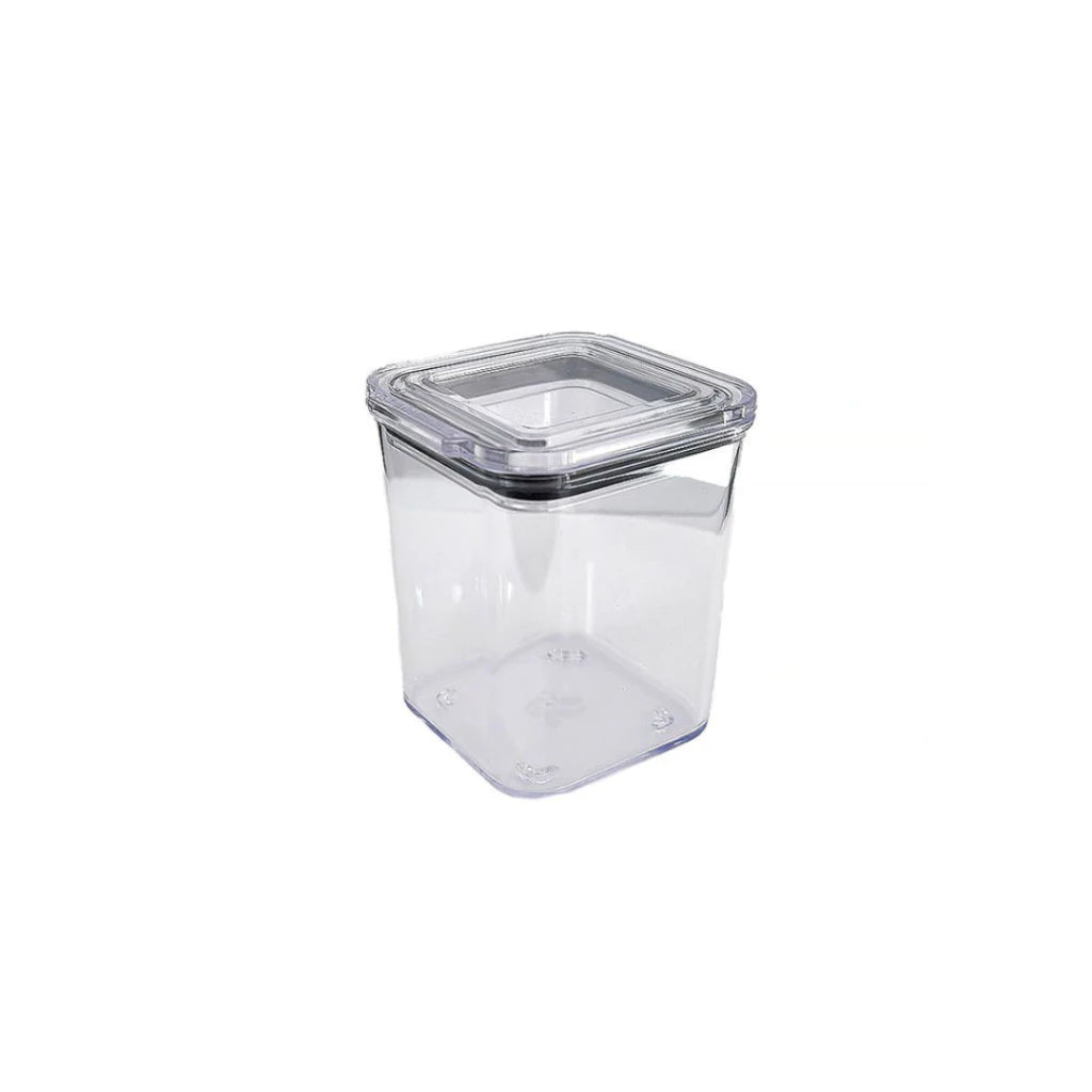 Kit Potes Herméticos Acrílico Cristal 200ml Empilháveis | Organizador de Alimentos com Vedação Premium – Lumia