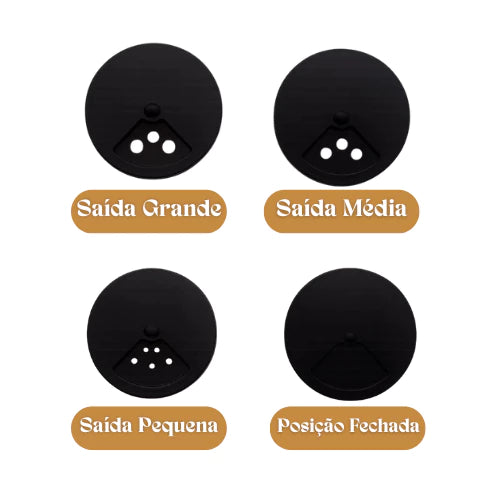 Porta Temperos Giratório 360º com Potes de Vidro e Tampa Dosadora | Organizador de Condimentos Premium – Lumia