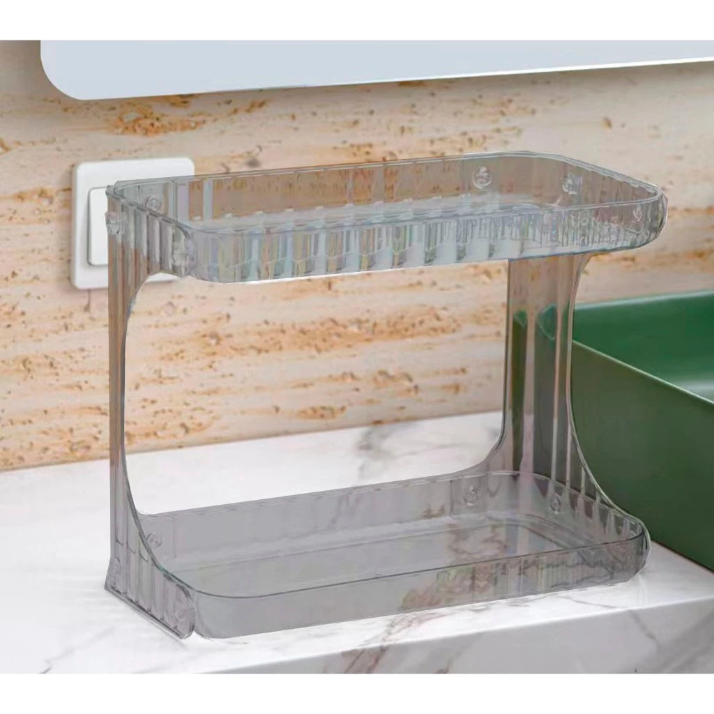 Organizador de Bancada 2 Andares em Acrílico Luxo | Multiuso Banheiro e Cozinha – Lumia