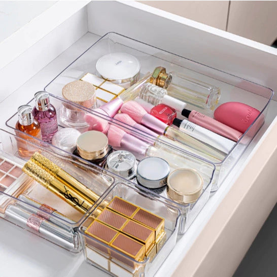 Kit Organizadores de Gaveta em Acrílico Modular | 7 ou 14 Peças Multiuso – Lumia