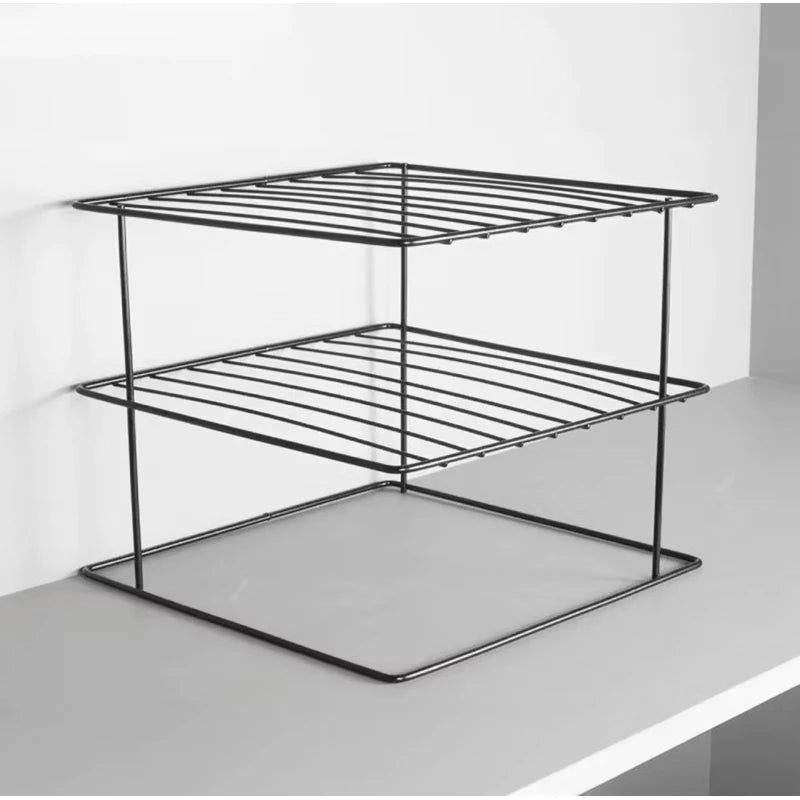 Suporte para Pratos Organizador de Armário 2 Andares em Aço | Cozinha – Lumia