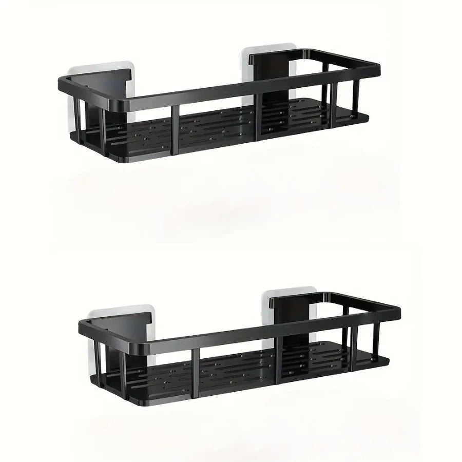 Kit Prateleira Porta Shampoo com Adesivo | Suporte de Canto e Reto para Banheiro – Lumia