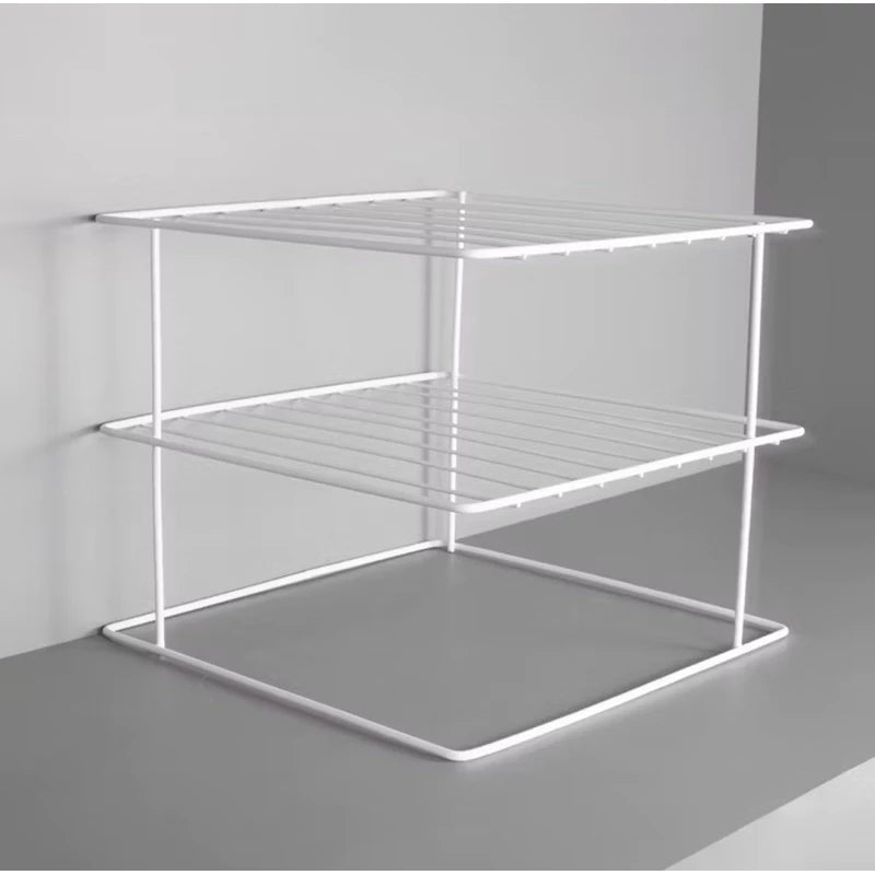 Suporte para Pratos Organizador de Armário 2 Andares em Aço | Cozinha – Lumia