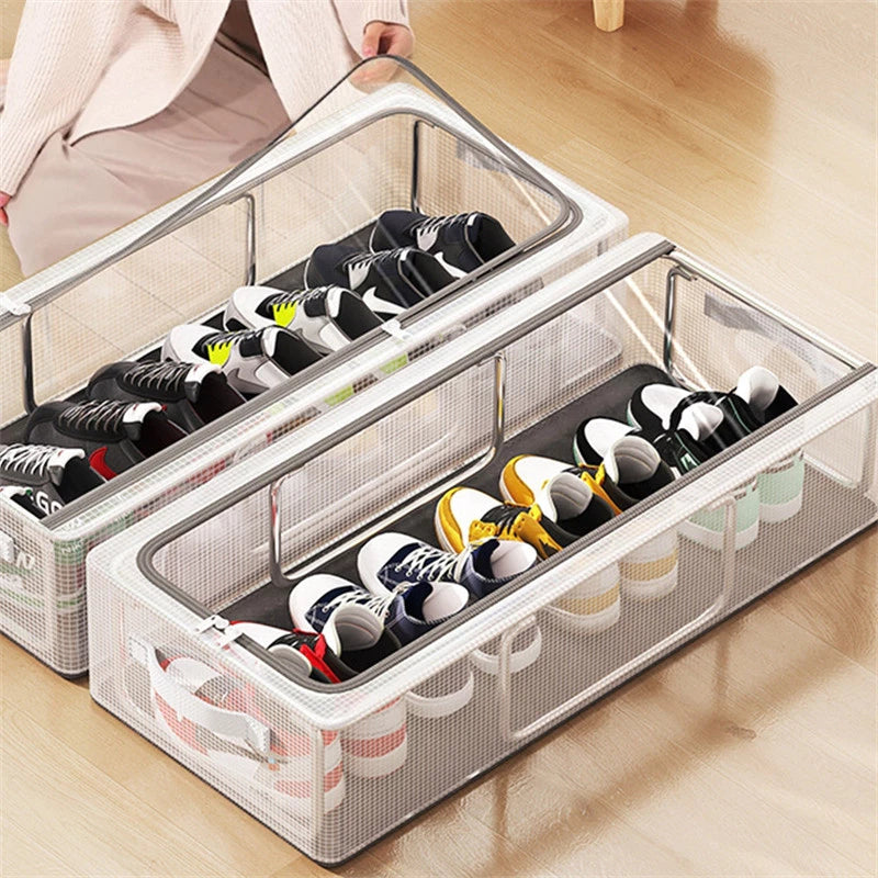Caixa Organizadora para Tênis e Sapatos Empilhável com Tampa Flip – Lumia