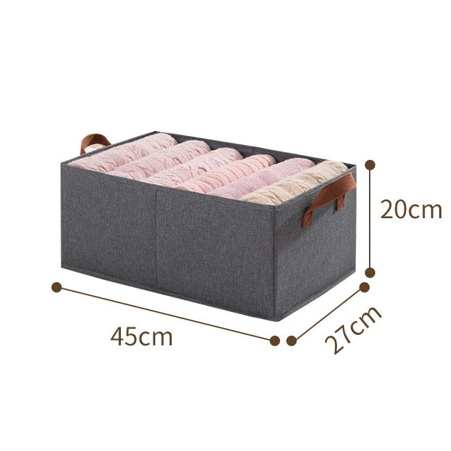 Kit 5 Organizadores de Roupas com Divisórias | Caixa de Armazenamento Dobrável – Lumia