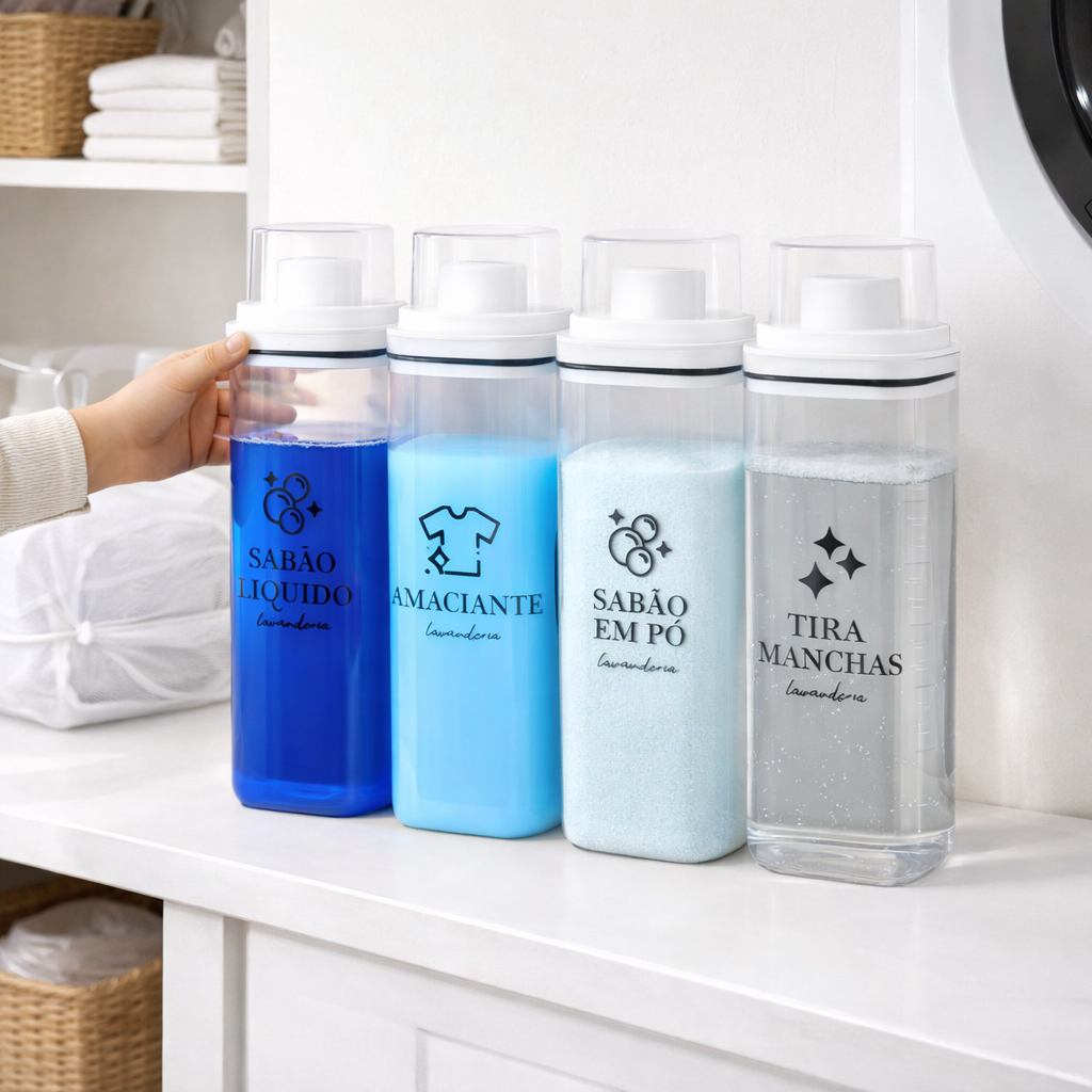 Dispenser para Lavanderia com Tampa Medidora | 1,5L ou 2,3L – Lumia