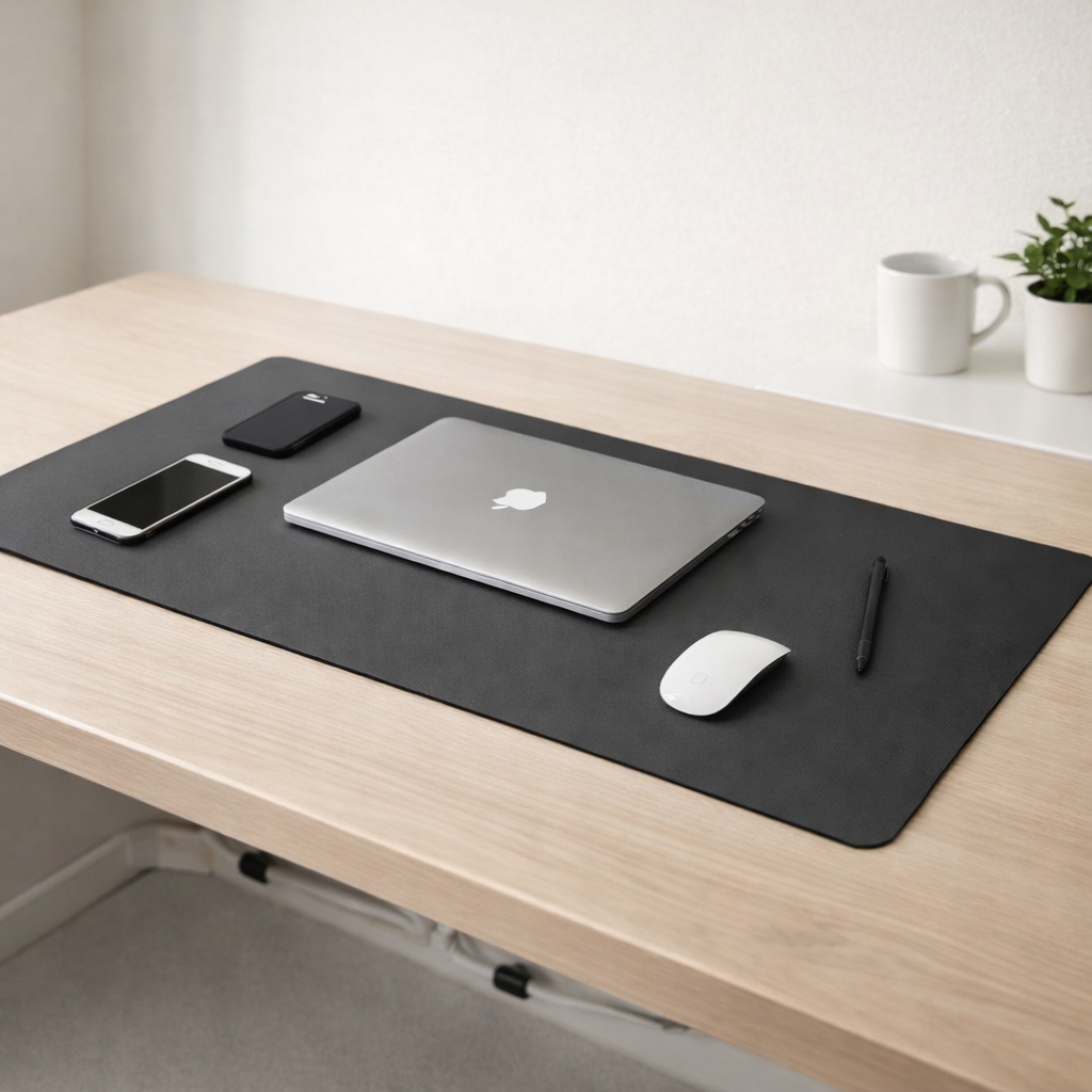 DeskPad Mouse Pad Gigante 90×40cm em Courino Sintético | Escritório Profissional – Lumia