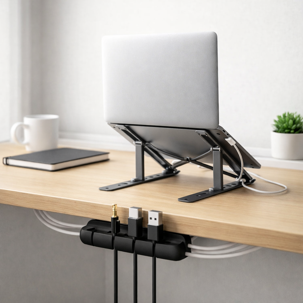 Suporte Organizador 3D em PLA Premium com Fixação Dupla Face | Setup Gamer e Home Office – Lumia